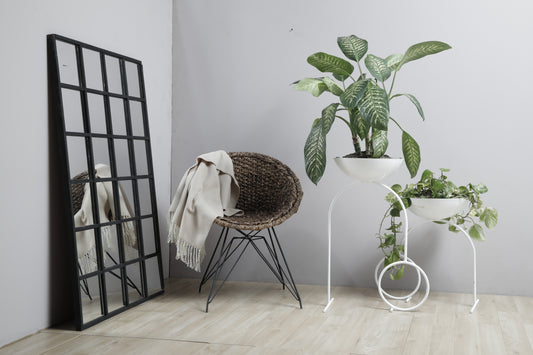 Maceta Metalica Flora x 2