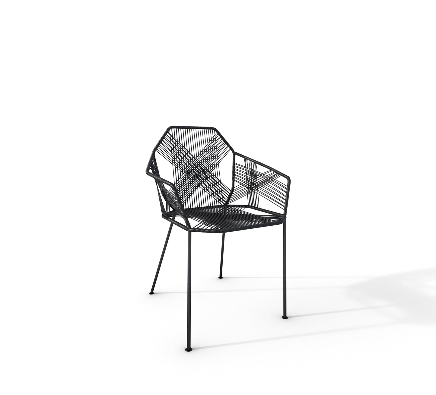 Silla tejida Dina Tejido negro