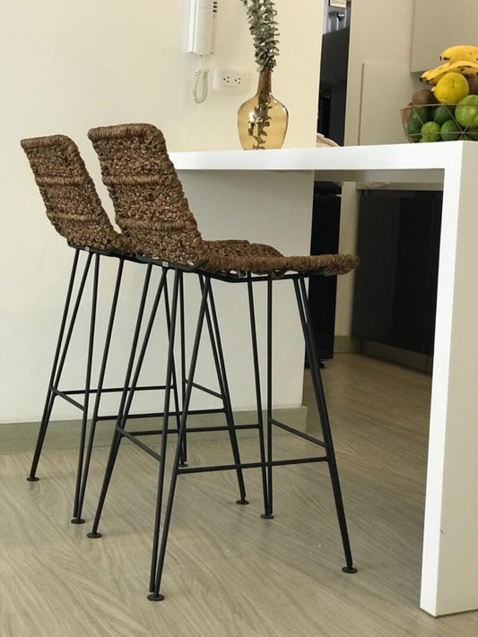 Silla tejida de barra Natura